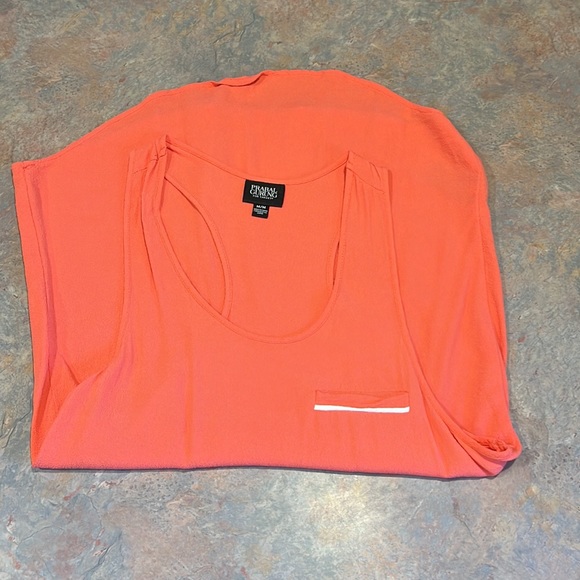 Prabal Gurung Racerback Textured Tank Coral - Picture 5 of 7